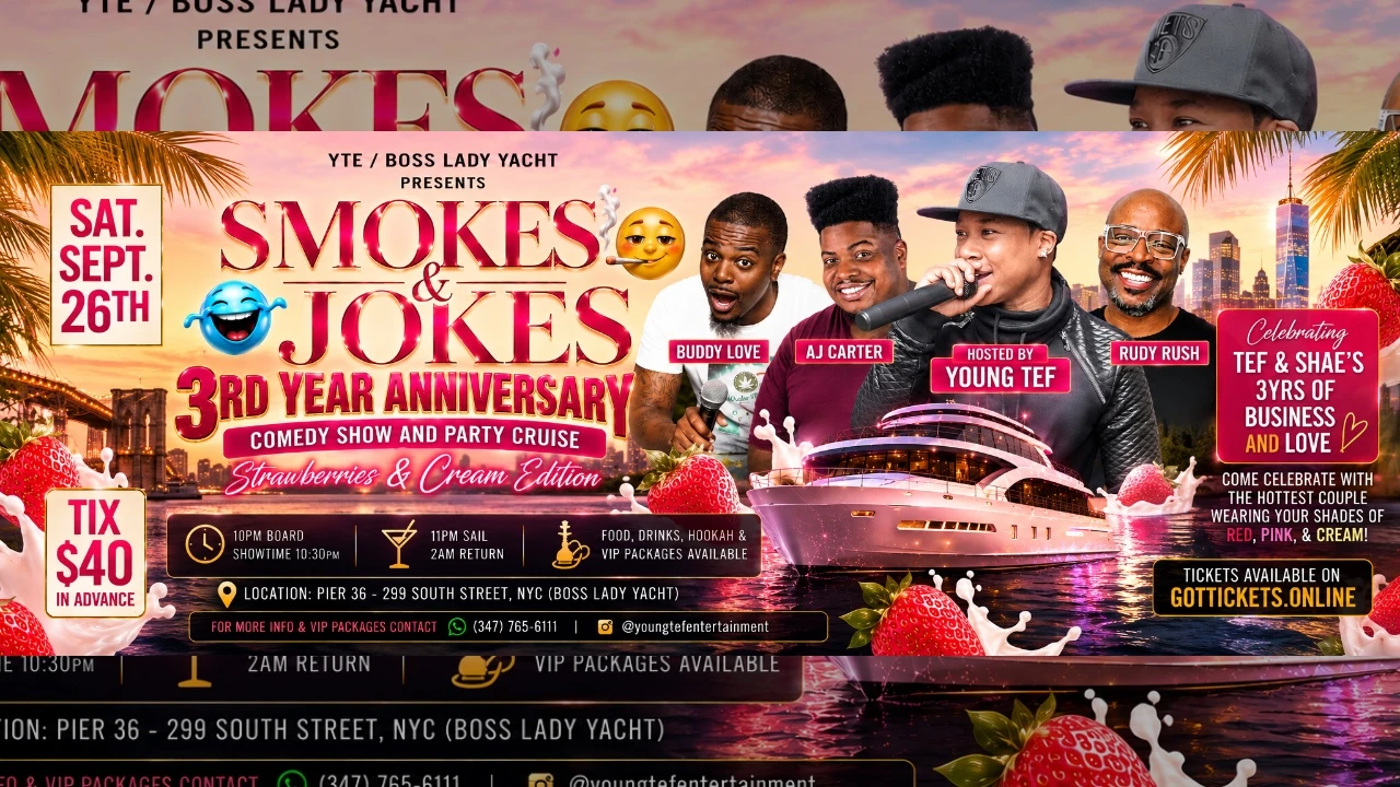 Smokes & Jokes Comedy Show & Party Cruise!!